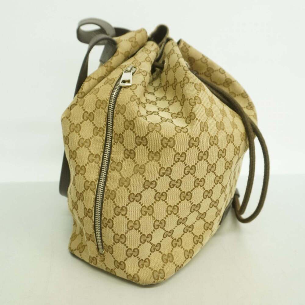 GUCCI Brown Canvas Backpack - Picture 2 of 11
